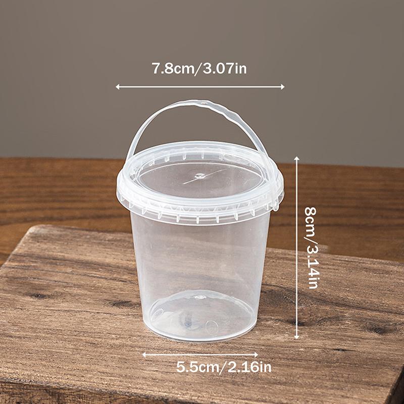 10Pcs Dessert Cup With Spoon With Lid Transparent Cups For Dessert Ice Cream Pudding Yogurt Cups Mousse Cake Box Container