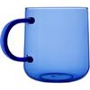 GLASS MUG FOR COFFEE AND TEA 310 Ml. 8.7 Cm BLUE