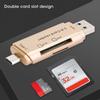 Card Reader Mobile Phone Computer Multi Function Storage Portable Converter Memory USB3.0(Golden )