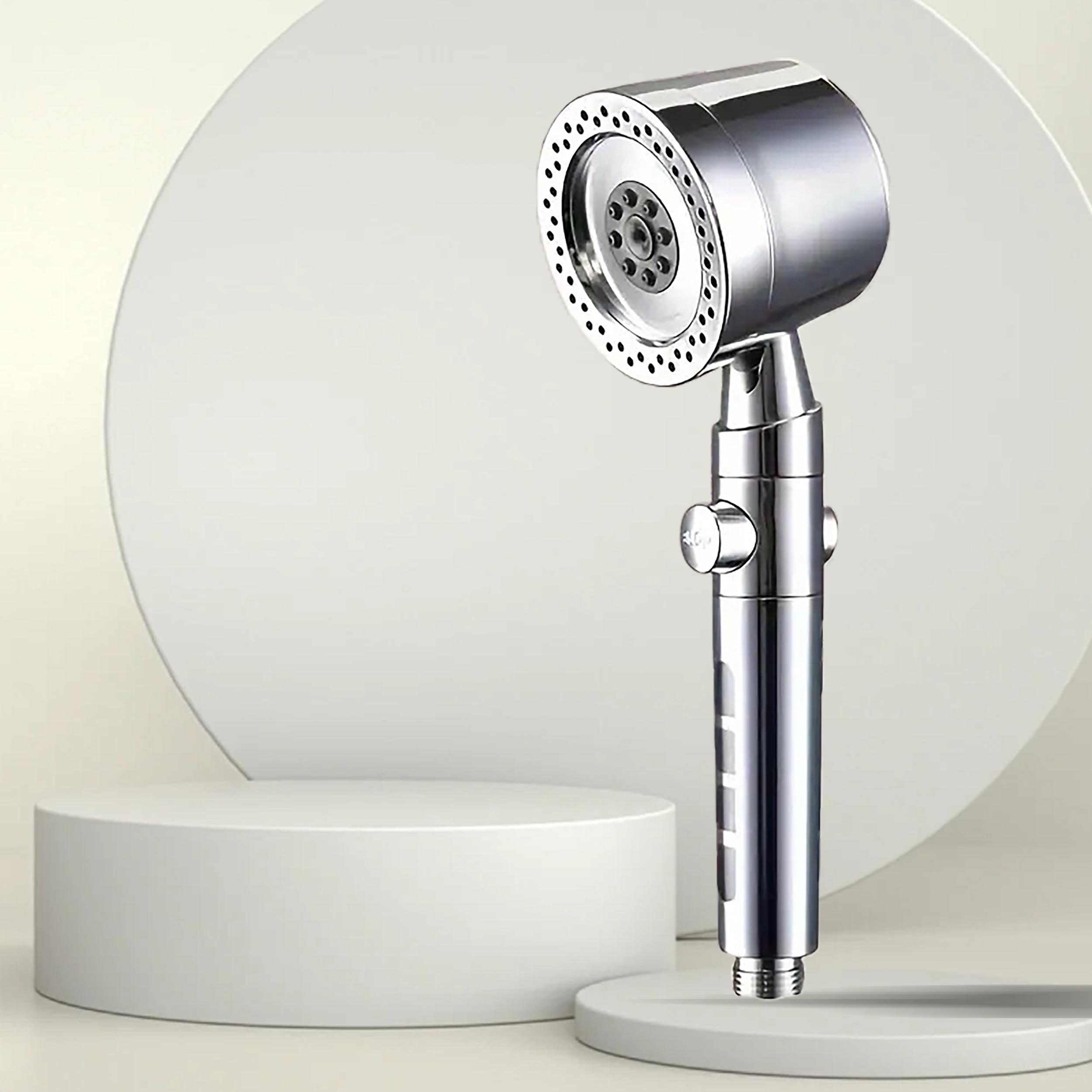 

High Pressure Water Saving Filter Shower Head 5 Modes Handheld Shower Head One Button Stop Bathroom Accessories Set