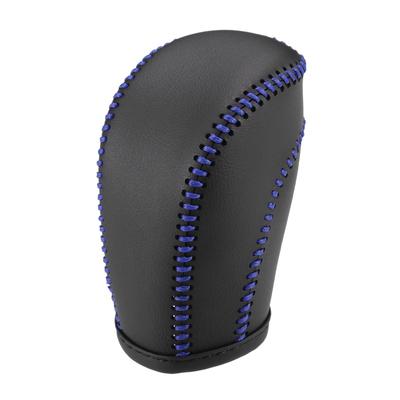 A ABSOPRO Gear Shift Lever Cover For Volkswagen Atlas 2018-2022 Automotive Interior Gear Shift Knob Trim Black Blue Stitching
