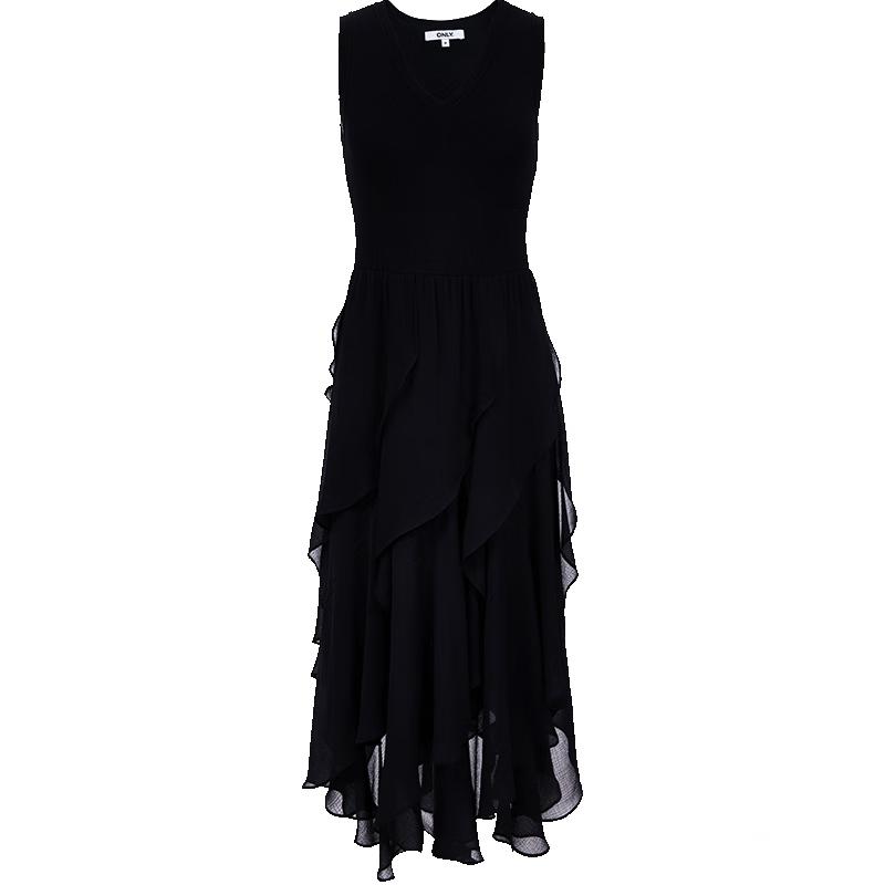 ONLY Romantic French V-Neck Slim Fit Sleeveless Midi Dress L