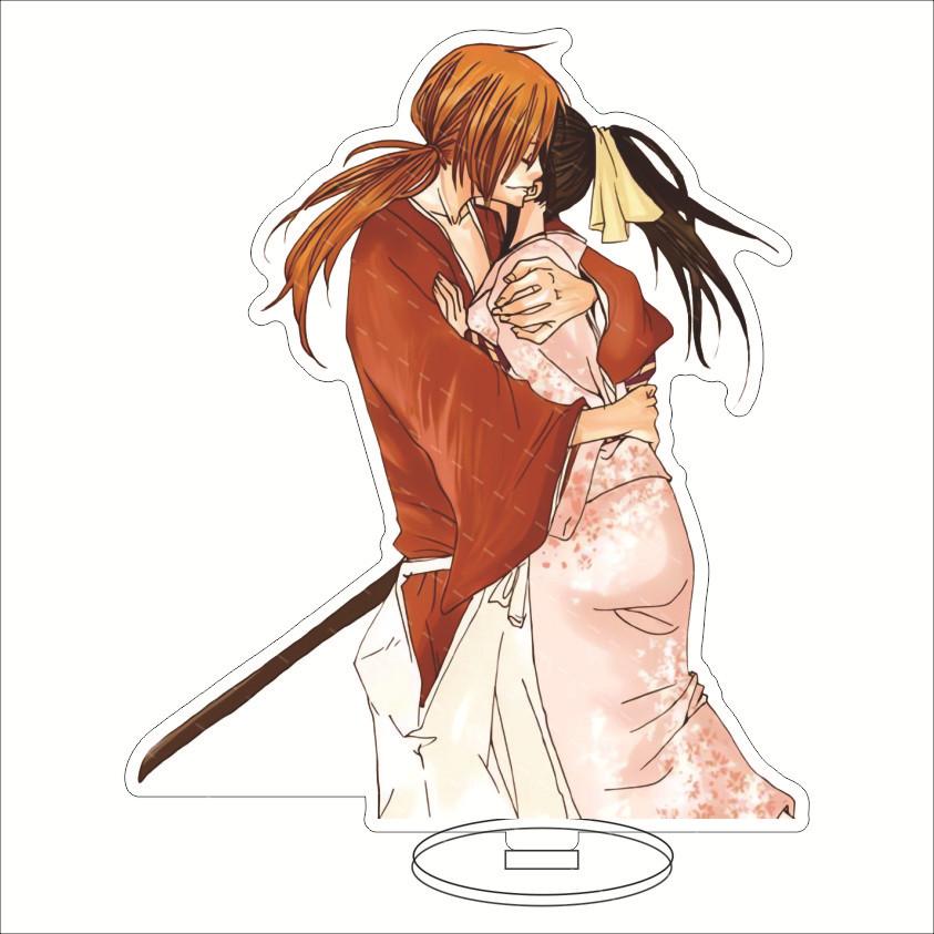 Rurouni Kenshin Anime Stand Action Figure HIMURA KENSHIN Tomoe Yukishiro Acrylic Standing Model Plate Holder Cosplay