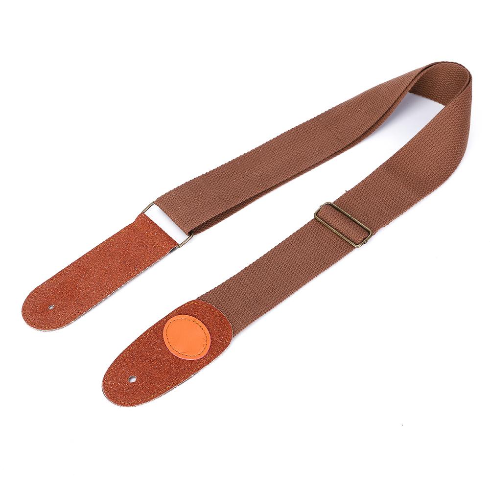 IRIN Comfortable Cotton Woven Folk Guitar Shoulder Strap (Brown)