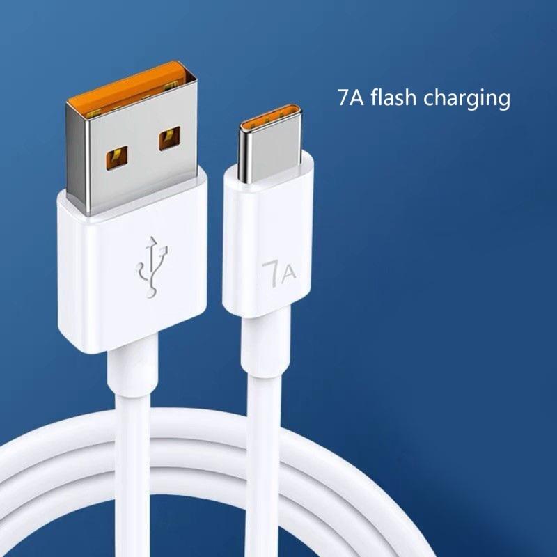 USB Type C Cable Fast Charging 7A High Current Charging for Mobile Phone Type-C Devices Charging Cord Accessories