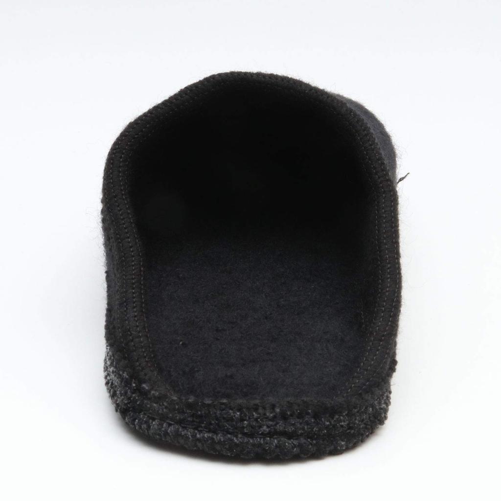Hall Wool Made in Austria Kitz-Pichler Slippers, (Black, 21.5 cm)