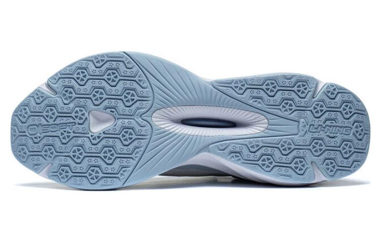 Li Ning Soft Slip Resistant Abrasion Resistant Low top Casual Shoes Women's White Blue AGLT052-4