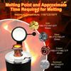 1400W 1-3KG Gold Melting Furnace, Electric Jewelry Melting Machine with Crucible & Ingot Mold, for Gold & Silver