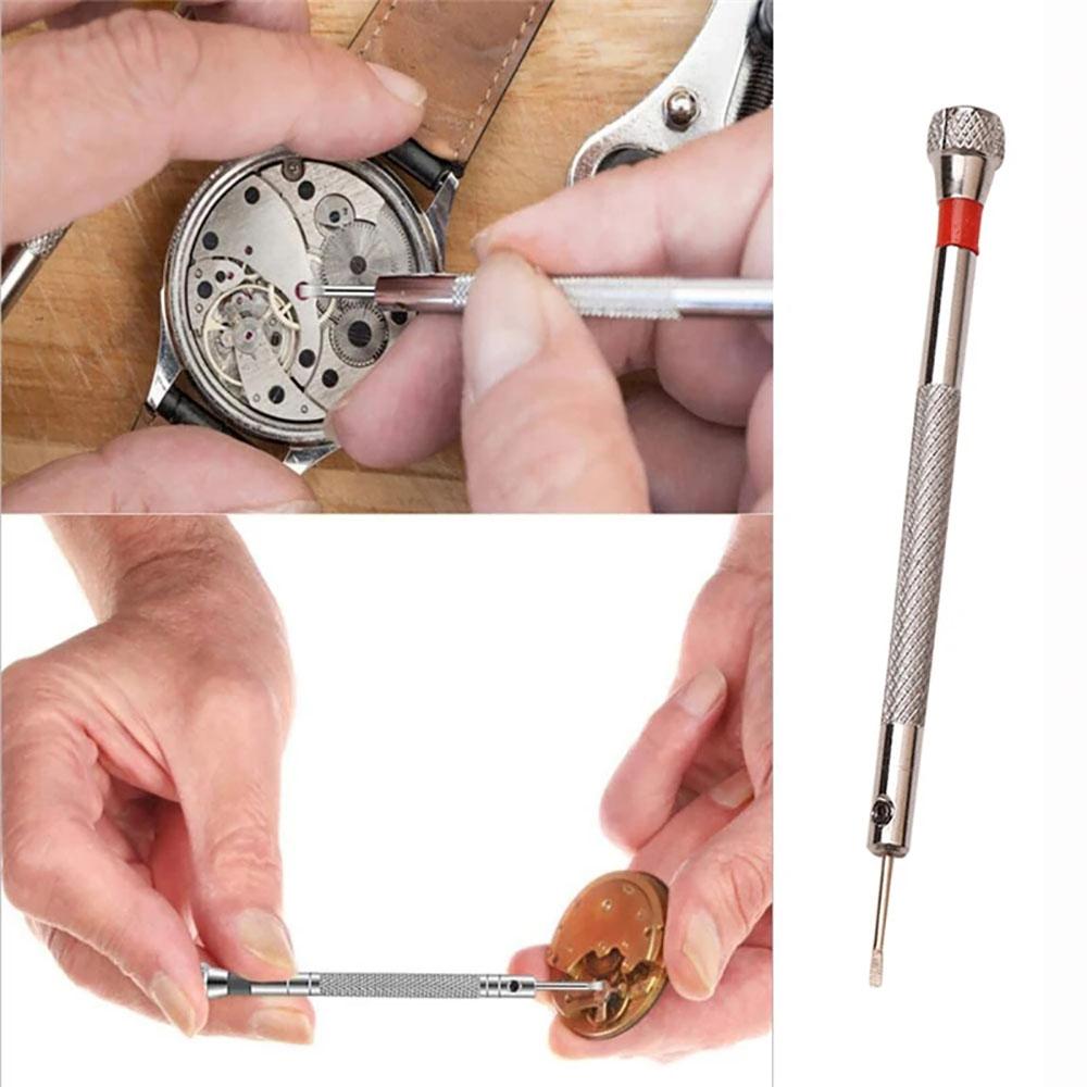 Clock Repair Tool Screwdriver Set 0.8mm-1.6mm Flat Head Screwdriver Kit Professional Watchmakers for Clock Repair Tools