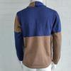 2025 Sweater Cardigan Color Block Button Long Sleeve Knitted Jacket
