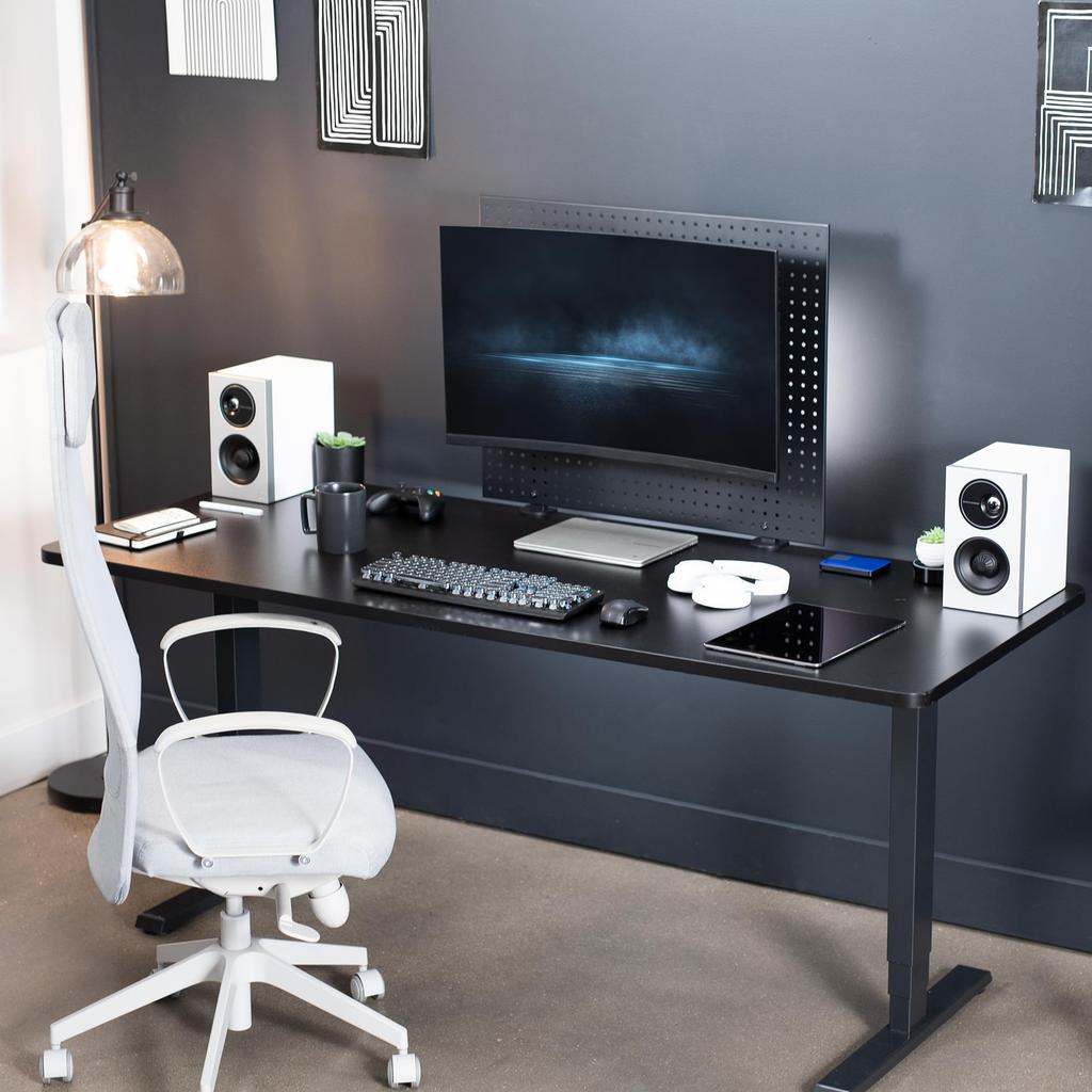 VIVO Articulating Pegboard Fits Screens Up To and Pegboards Up To Hole Single-Monitor Mount, 32" 0.25" Thick, 1" Spacing, Black, MOUNT-PB1