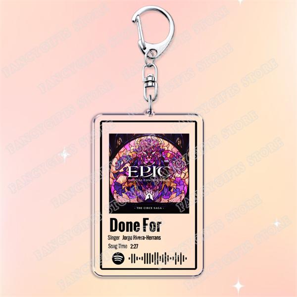 Hot Epic The Musical Songs Keychains for Women Accessories Bag Wouldn't You Like No Longer You Music Keyings Jewelry Fans Gifts