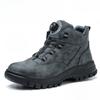 High Top Steel Toe Work Safety Shoes Waterproof Protective Shoes Hiking Work Boots Anti-smash Anti Puncture Indestructible Boots