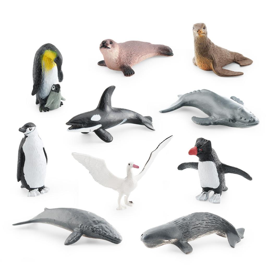 Animal Arctic Polar Bear Penguin Reindeer Whale Miniatures Pvc Model For Kids