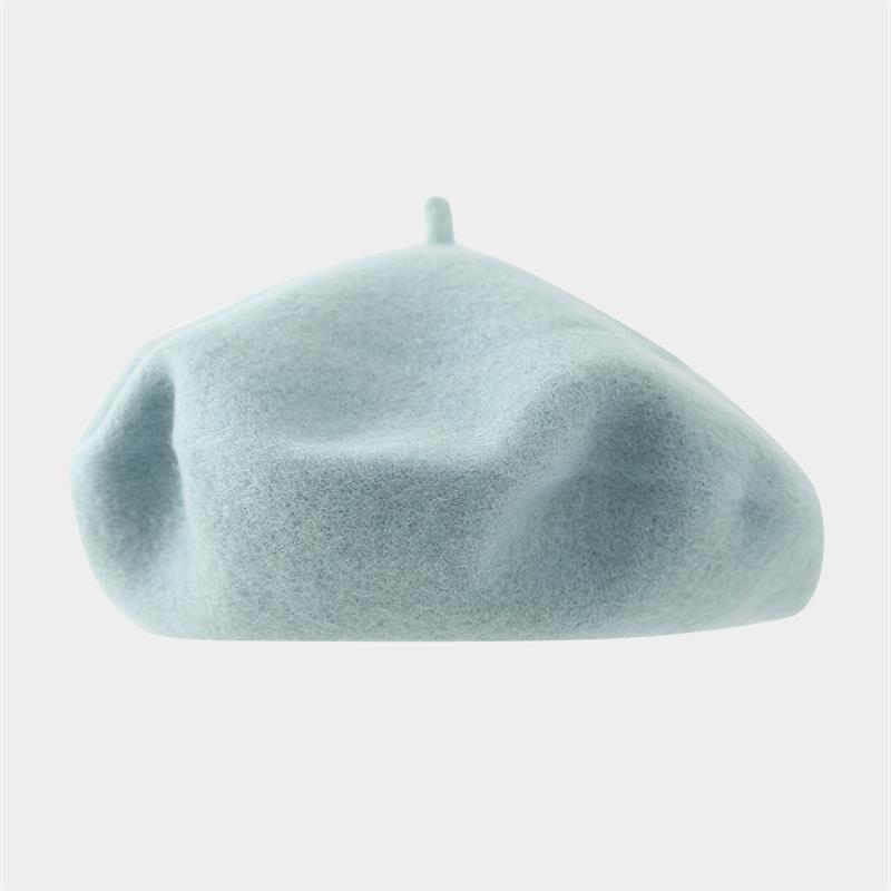 Solid Color Wool Beret Girls Winter Versatile Bud Hat Japanese Literary and Retro Painter Hat