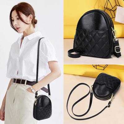 Sac Dames Tendance Haut Sens Super Feu Mode Diamant Polyvalent Coquille en Cuir de Vache Sac à Bandoulière Messenger