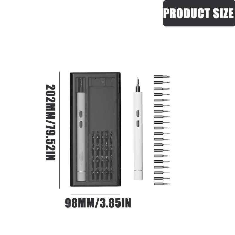 High Speed Electric Screwdriver With 160RPM Motor and 20 Piece Bits Suitable for Electronics Repair and Home Maintenance