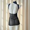 Sheer Nude Flight Attendant & Secretary Skirt Set Lingerie