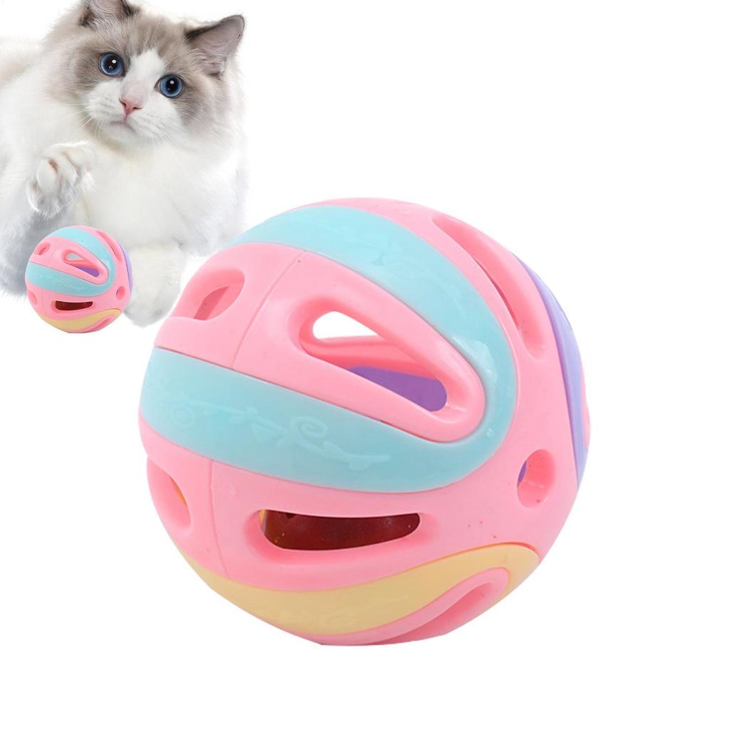 Cat Toy with Bell Interactive Cat Play Toy Bell Toy Interactive Cat Play Toy Bell Toy Portable Hollow Cat Jingle Ball Pet Supply