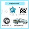 7pcs Racing Car Balloon Motorcycle Tire Wheel Balloons Black White Checkered Race Car Theme Kids Birthday Party Decorations Gift