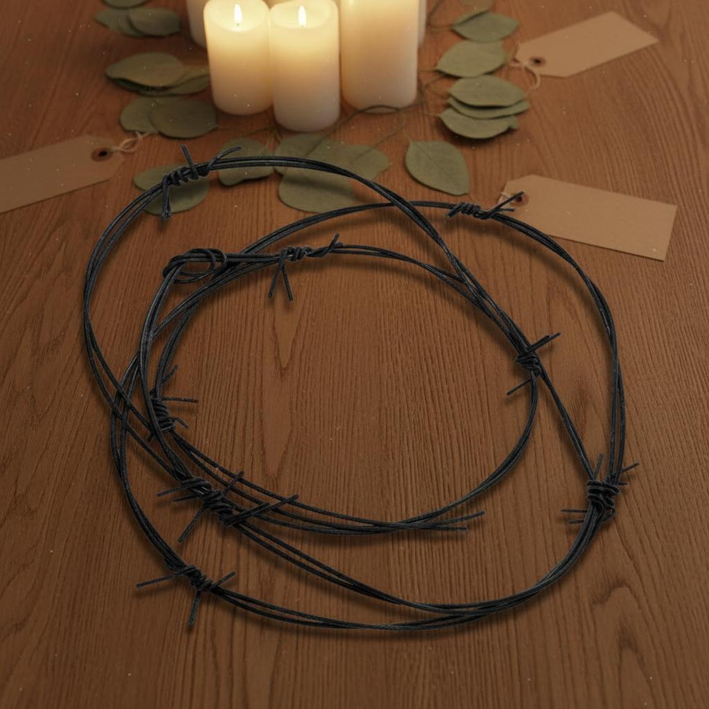 Fake Thorn Vine Spooky Prop Artificial Wire Chain Holiday Decoration Bendable Home Decor No Watering for Haunted House