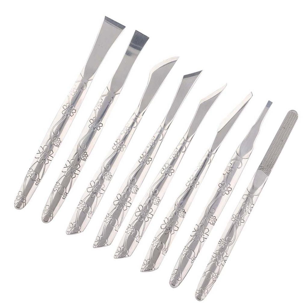 8pcs Stainless Steel Foot File Dead Skin Horny Remover Foot Callus Shaver Pedicure Tool Set