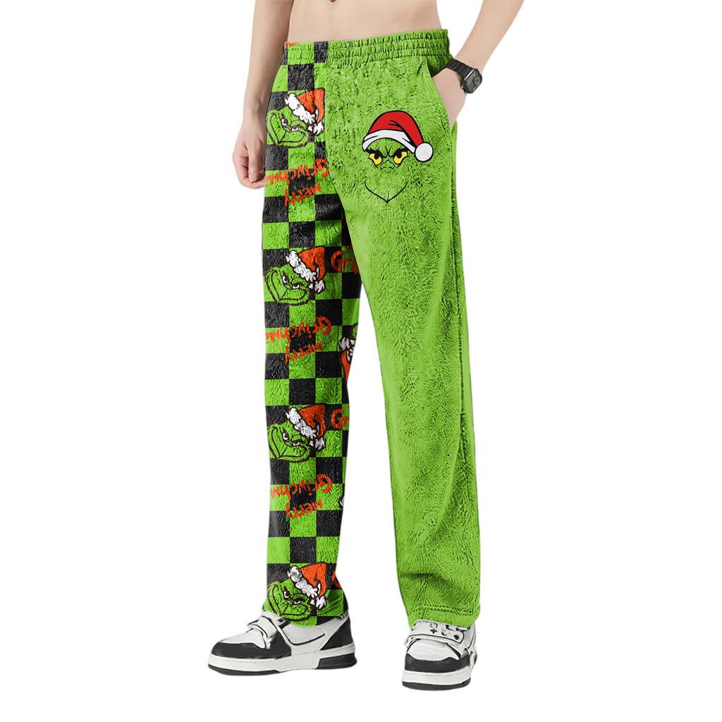 Herre Allover Trykte Hjemmebukser Sovepysjamasbukser Lange Bukser Pysjamasbukser