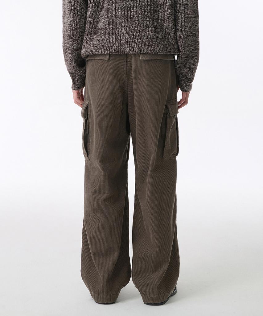 Musinsa Standard Corduroy Parachute Cargo Pants [Taupe]
