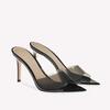 YX Women's 2026 Summer Transparent High Heel Slides - Stiletto Pointed Open Toe with Single Strap