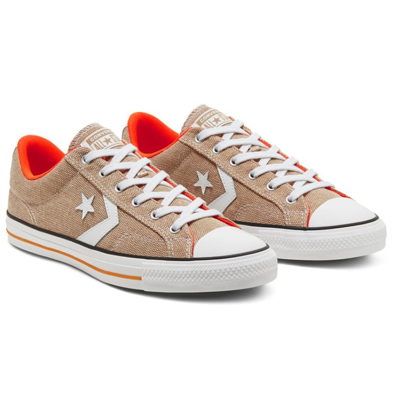 Converse Twisted Vacation Star Player Low Top Retro Versatile Low-Top Canvas Shoes Unisex Khaki