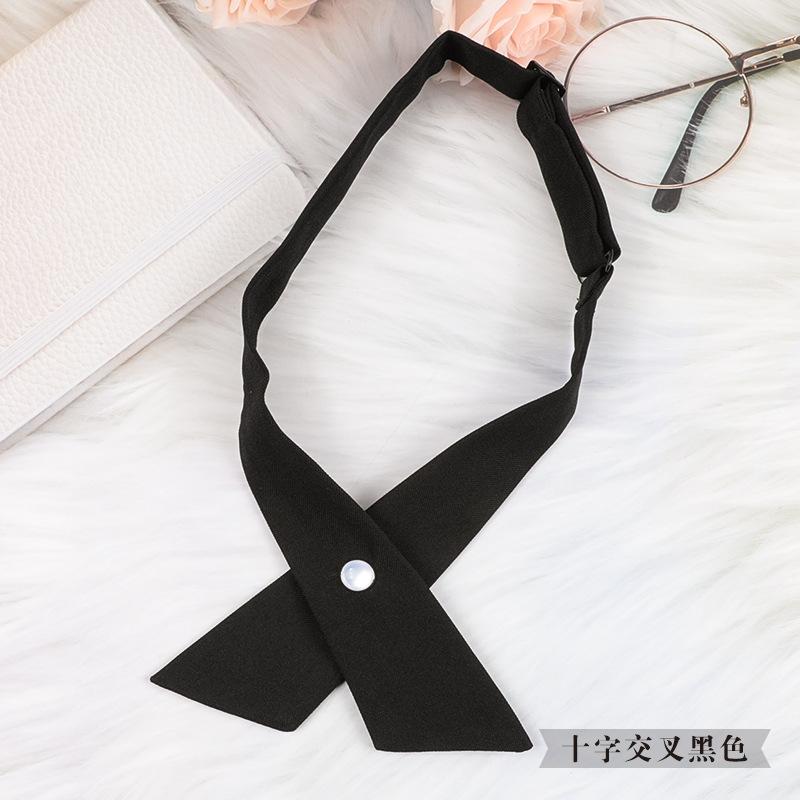 Korean Version Of British Jk School Uniform Cross Bow Tie Men And Women Students School Uniform Collar Flower Professional Wear Shirt Bow