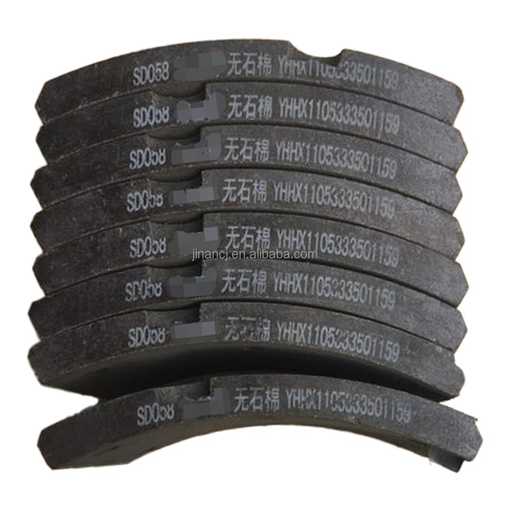 Hot Sale High Quality SINOTRUK Howo Truck Parts Brake Lining Rear Brake Pads 3502D122-105 QT310x80Z10-3502105-FQ