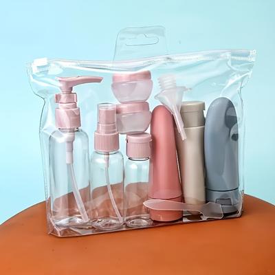 11pcs Travel Bottle Set Refillable Spray Lotion Shampoo Shower Gel Tube Bottling Cosmetic Fine Mist Spray Bottle Squeeze Tubes