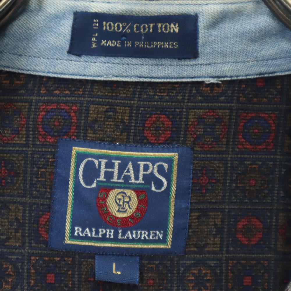 CHAPS RALPH LAUREN 90s Old Overall handle Long sleeve Button down shirt L Men's Used