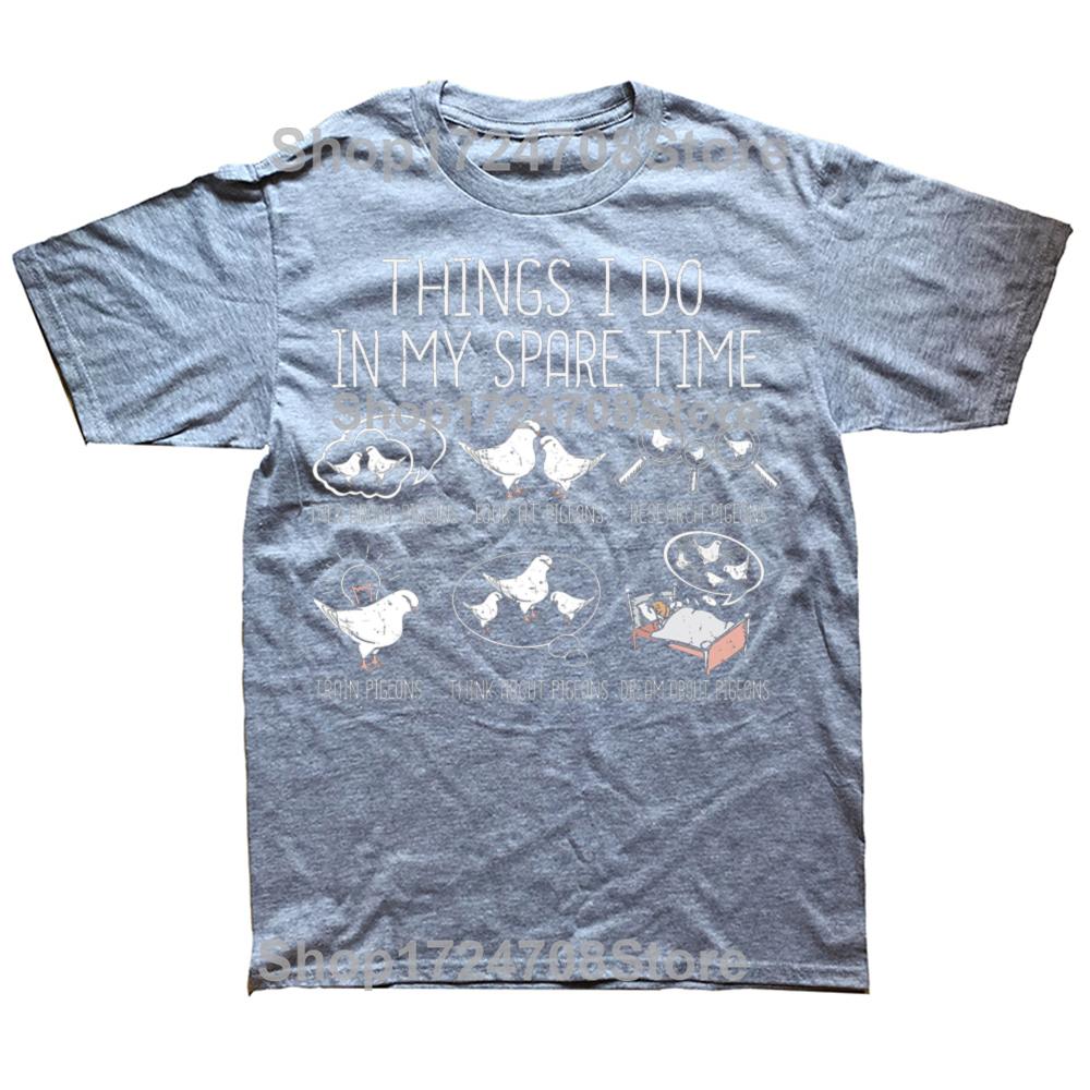 Funny Pigeon Racing Classic Graphic T-shirts Men Women's Fashion Casual Tshirt 100% Cotton Loose Oversized T Shirt