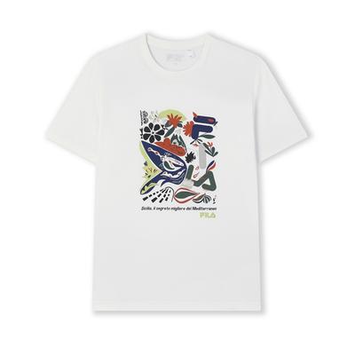 Heritage Series Casual Versatile Knitted Short Sleeve T-Shirt Men Tops Cloud-Mushroom-White F11M528103F-WT