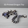 Funny Realistic 3D Printed Dragon Toy 30cm PLA Simulation Animal Model Creative Multicolor Snowflake Dragon Ornament Christmas