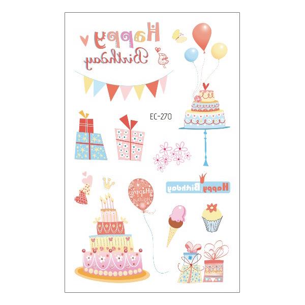 Children's Waterproof Princess Cartoon Tattoo Stickers for Birthday Parties