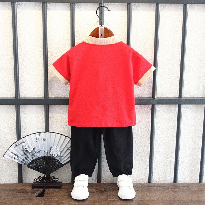 Children's Ancient Boys Summer Clothes Clothes Ancient Chinese Style Chinese Style Children's Baby China Style Tang Suit Summer Children's Clothing