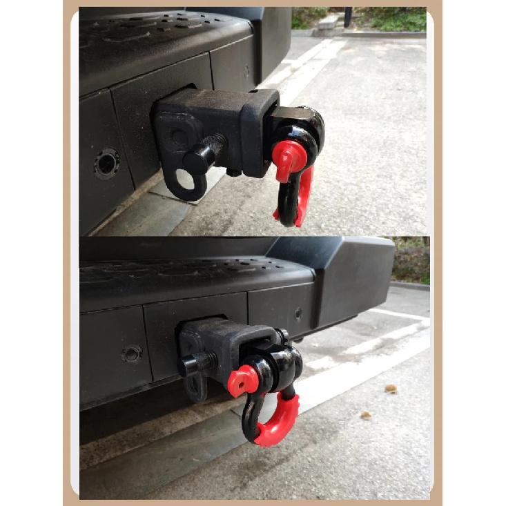 Tow Hitch Receiver 2"15T Break Strength Shackle Hitch Receiver with 3/4 Shackle Towing Accessories for Vehicle Trailer Recovery
