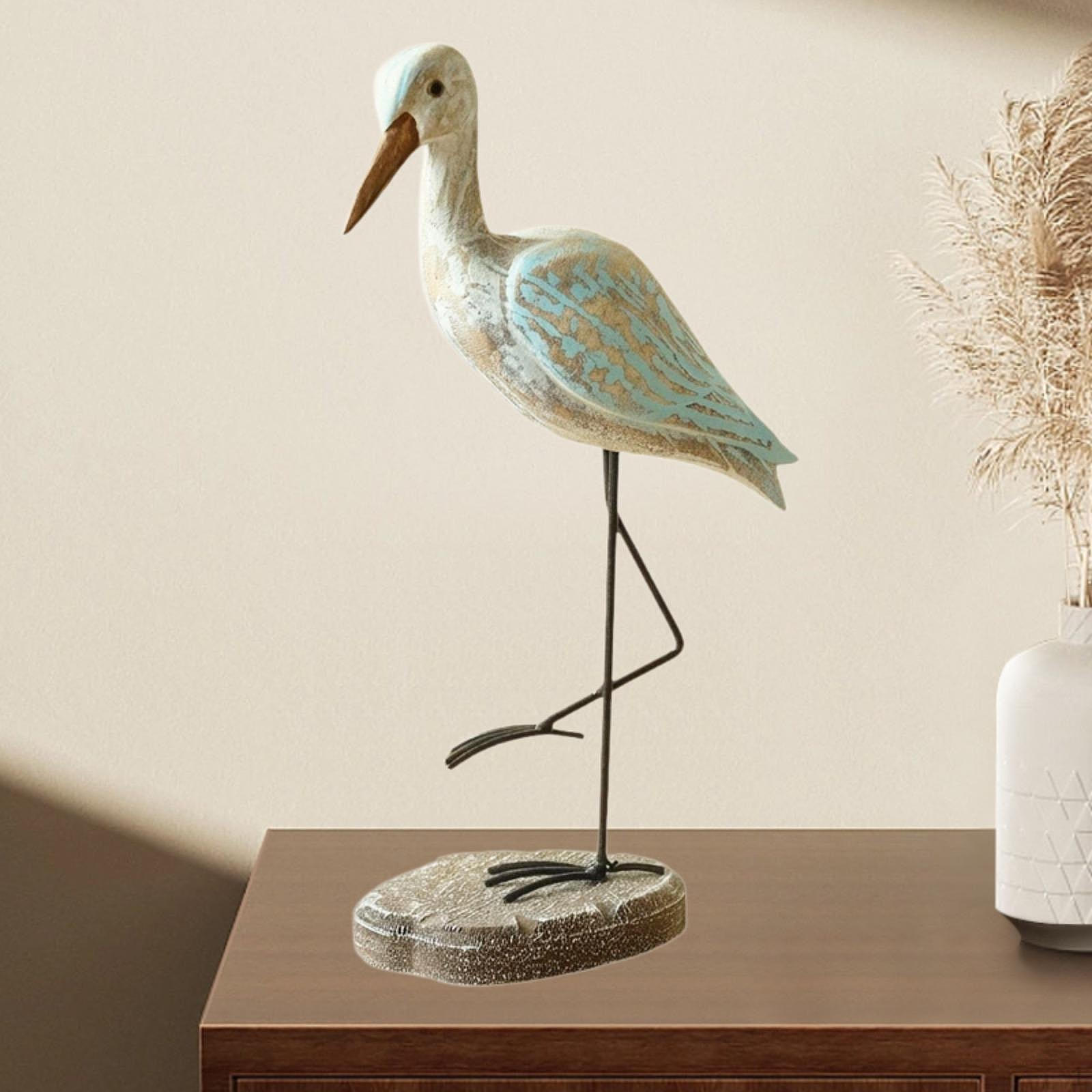 

Деревянная фигурка морской птицы, художественное ремесло, средиземноморская морская скульптура, украшение для прихожей, гостиной