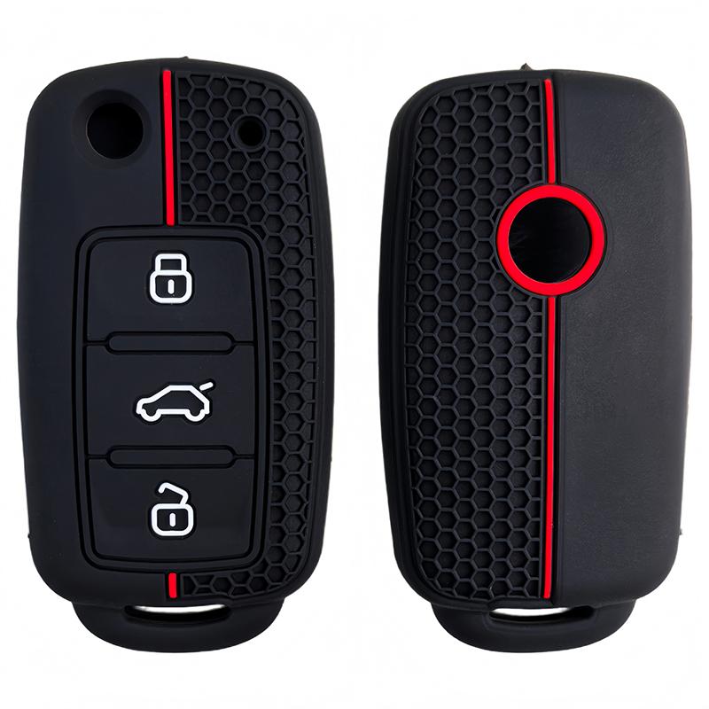 Car Flip Key Case Cover Shell For Volkswagen VW Passat Tiguan Beetle Caddy T5 Up Eos Polo Golf Skoda Octavia Seat Leon Altea
