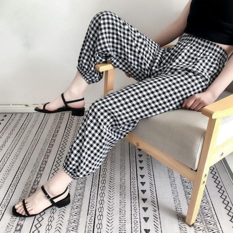 

Plus Size Summer Anti-Mosquito Lantern Pajama Pants: Moisture-Wicking, Sweat-Absorbing Cotton Silk Blend for Beach or Vacation Wear. Lantern Pants L 40-55 kg