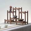 Wooden Carved Display Stand for Kung Fu Teapot & Tea Set - Chinese Craft Home Tea Accessory Decoration
