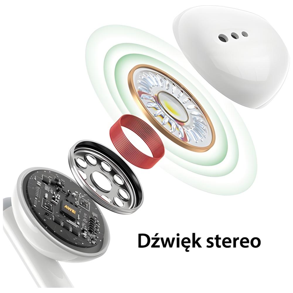 Słuchawki stereo AWEI PC-6T USB-C Czarne
