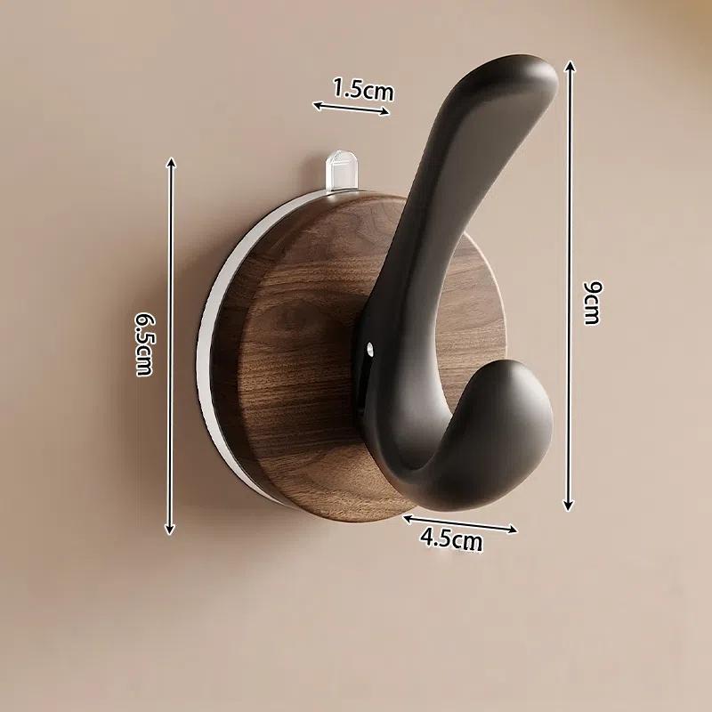 

Wooden Material Suction Cup Hook Door Rear Hook Bathroom Strong Load-bearing Seamless Hook Home Decoration