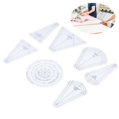 Acrylic Patchwork Ruler Non-Slip Quilting Template Durable Fabric Ruler  Craft Tool