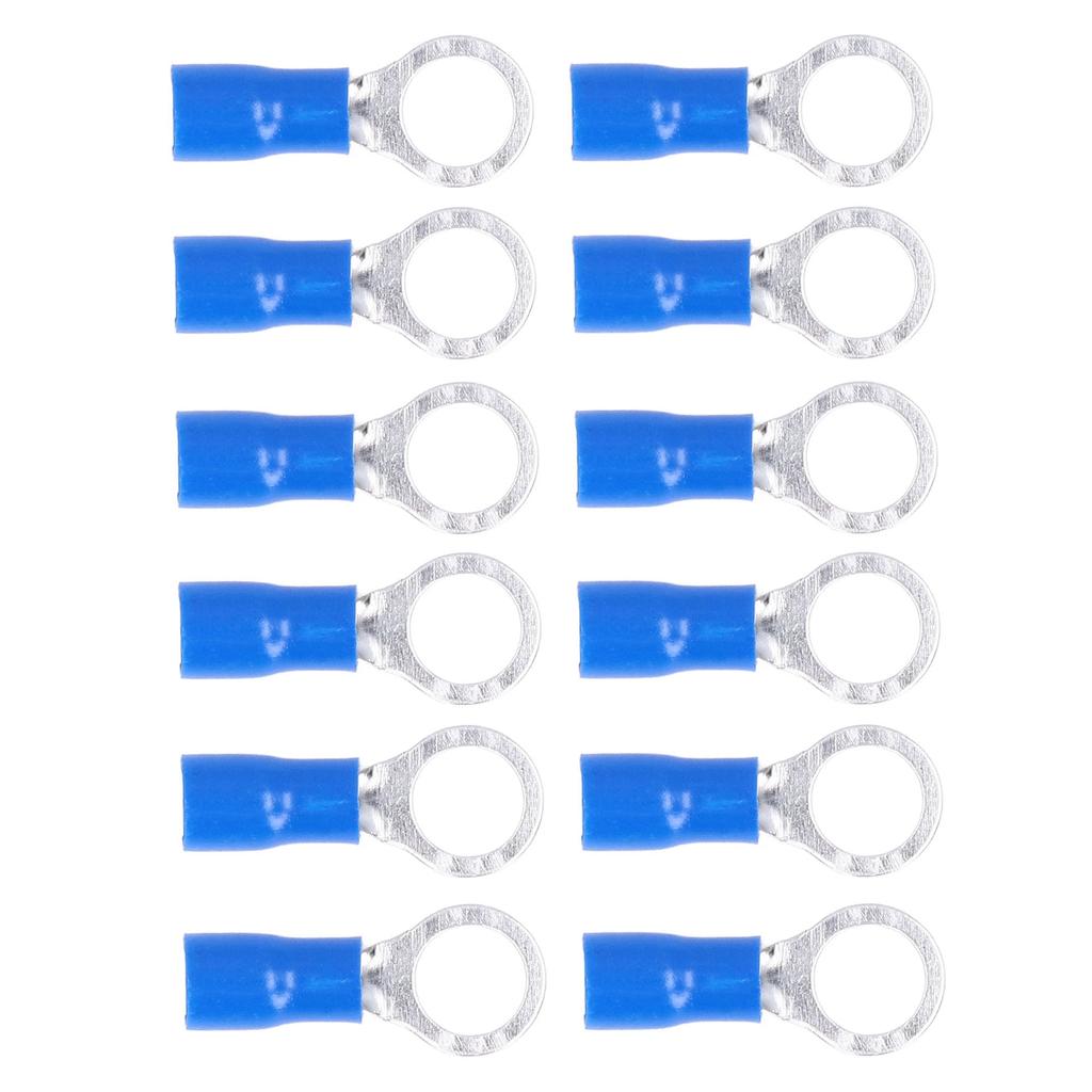 50Pcs Insulated Ring Terminals Electrical Wire Crimp Connectors Copper AWG14?12 RV5.5?8