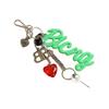Silicone Alphabet Bag Charm Keychain Heart Pendant Letter Bag Decorative Pendant Suitable for Romance Present Exchange