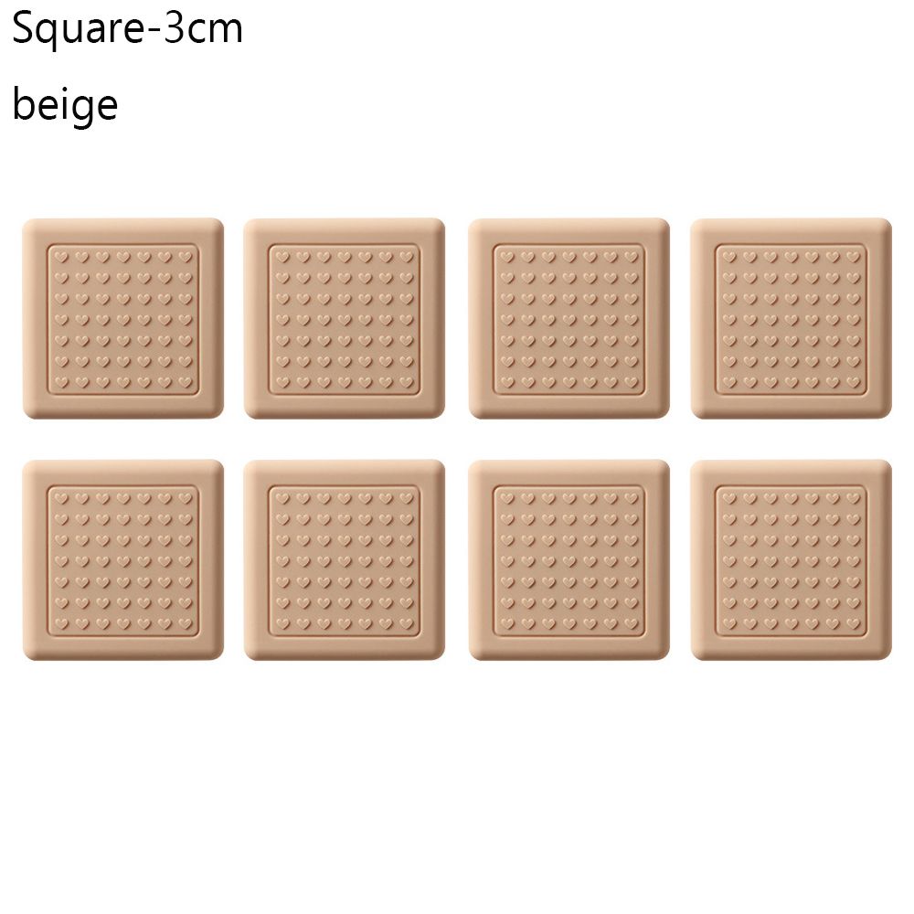 8PCS Mute Self-Adhesive Table Leg Caps Furniture Leg Pad Sofa Chair Feet Cover Floor Protector
